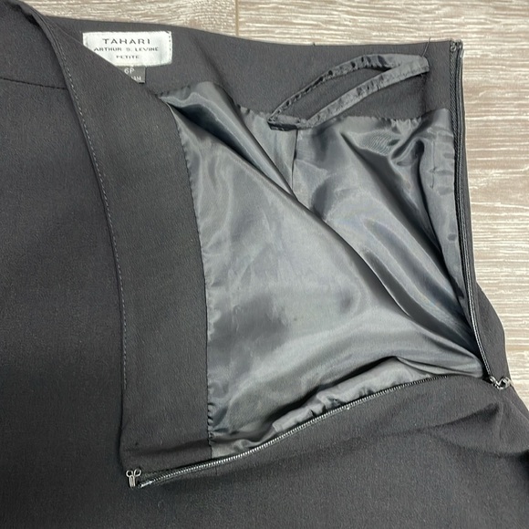 Tahari Arthur Levine Julie Pencil Skirt Side Hem Pleats 6P - Picture 12 of 13